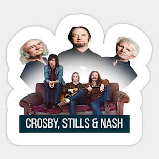 crosby, stills and nash old vs new 1 Sticker